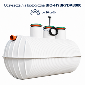 Przydomowa biologiczna oczyszczalnia ścieków BIO-HYBRYDA 8000 do 20 osób